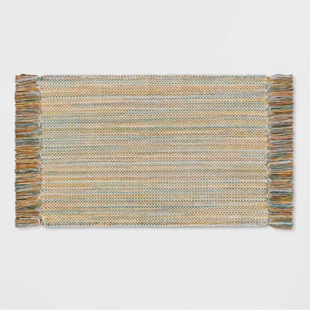 Opalhouse Multicolor Woven Rug with Fringe
